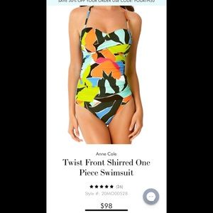 Anne color halter one piece
